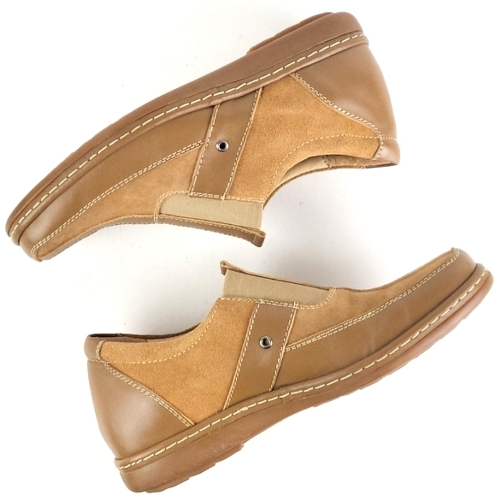 Calden Suede Leather Slip-on Casual Loafer Elevator Shoe Tan Men's Size 7 - Picture 10 of 16